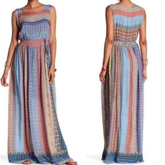 Johnny Was Bellini Maxi Dress S Boho Cottagecore Prairie Patchwork Flowy Country